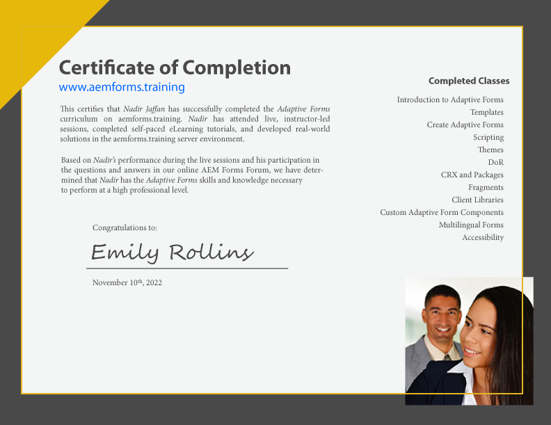Image of a Certificate