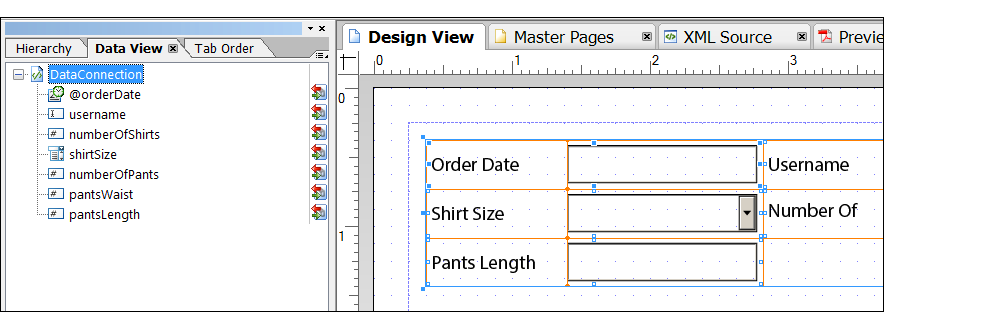 AEM Forms Designer data connection binding to an XML Schema