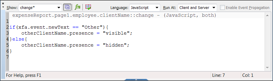 Scripting in AEM Forms Designer
