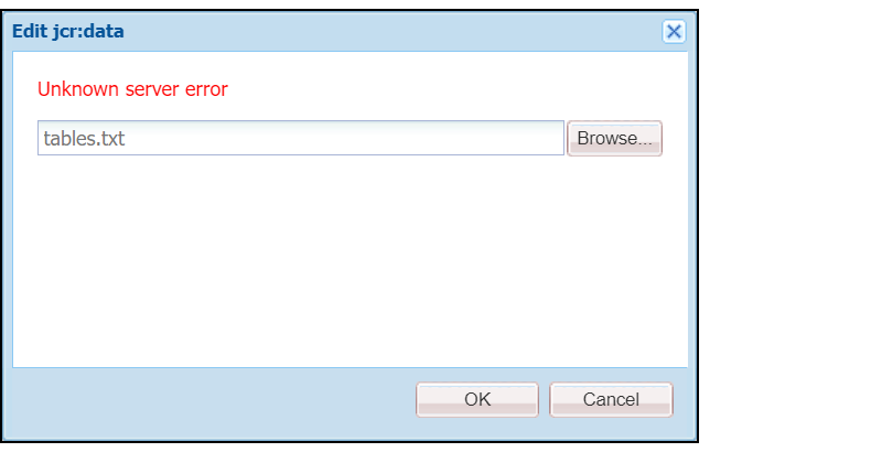 Unknown server error