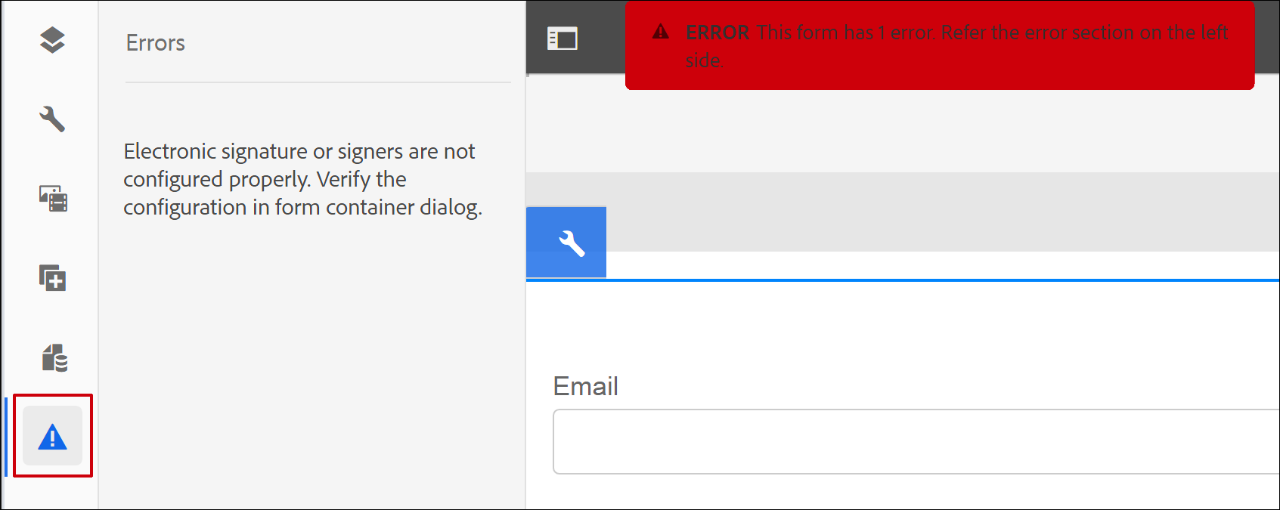Erroneous Electronic Signature Error in AEM Forms
