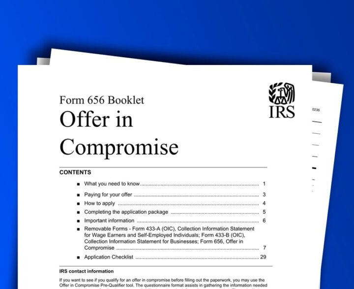 Offer in Compromise Form Illustration
